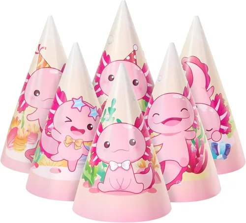 WERNNSAI 12 Pcs Birthday Party Hats Assorted Themes Cone Paper Headbands | Multiple Styles, Easy to Assemble with Elastic Strings, Kids Birthday