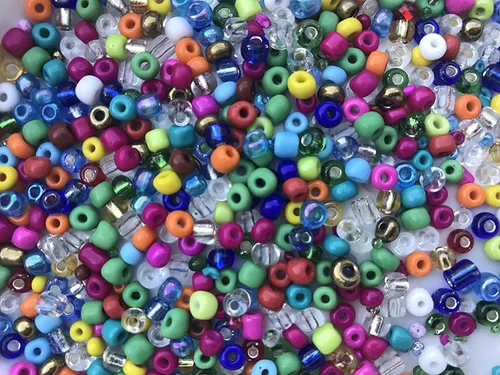 Miniatura 21 de Granos de semillas de vidrio checo grandes: 6/0 1.41 oz / 1.4 oz (morado claro opaco)