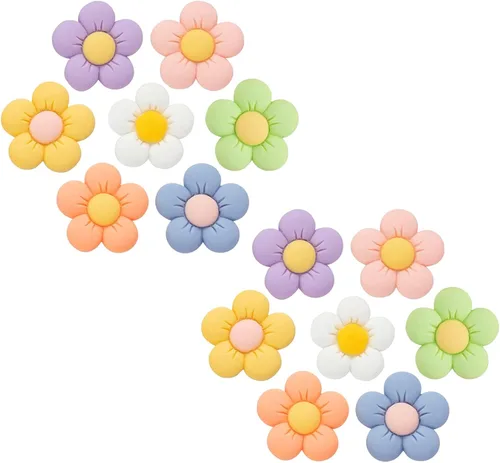 NEVEGE Dijes de flores para zapatos para niñas, bonitos dijes de diseño para zapatos para adultos, adolescentes, niños, decoración de zapatos con