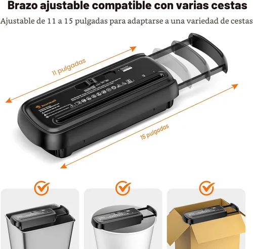 Miniatura 7 de Bonsaii - Trituradora de papel para uso en el hogar, tritura 6 hojas con corte de tiras, trituradora de papel pequeña sin papelera para oficina