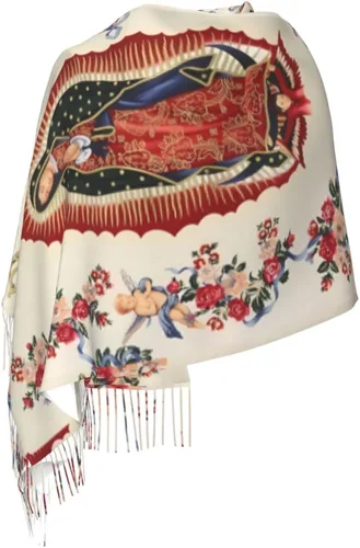 Miniatura 8 de Waygotee Our Lady Of Guadalupe Virgin Mary Soft Cashmere - Bufandas ligeras para mujer, chales grandes y envolturas de regalo de Navidad, o-12
