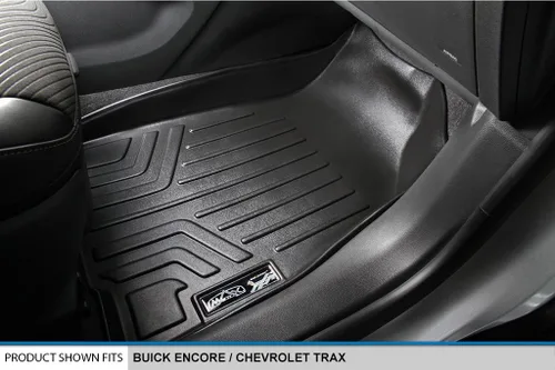 Miniatura 3 de SMARTLINER Juego de alfombrillas de piso de ajuste personalizado de 2 filas y revestimiento de carga compatible con Buick Encore 2013-2022