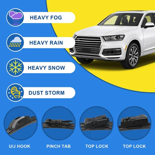 Miniatura 3 de Juego de 3 limpiaparabrisas de fábrica de repuesto para GMC Terrain 2010-2017/Chevy Equinox 2010-2017 Repuesto de equipo original Juego