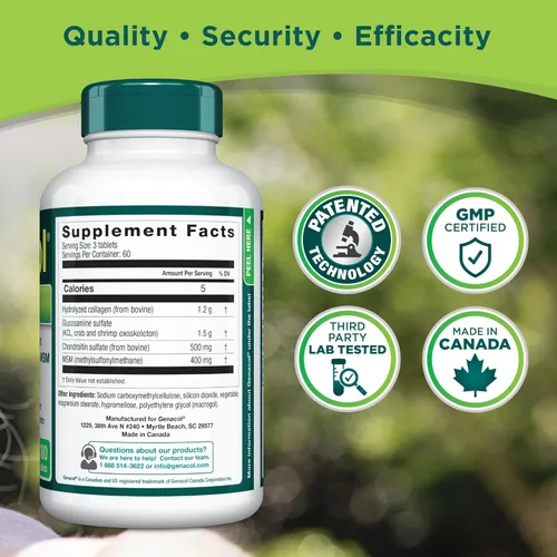 Miniatura 11 de Genacol Optimum – Glucosamina, condroitina, MSM y suplemento para articulaciones de colágeno ultrahidrolizado, fórmula completa para articulaciones