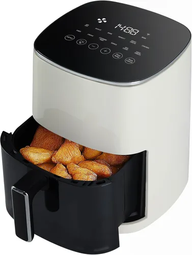 Miniatura 11 de Freidora de aire Sweetcrispy con ventana cuadrada, freidora de aire 12 en 1, 6 QT, asar, recalentar, deshidratar, hornear, cocinar al vapor con 204C