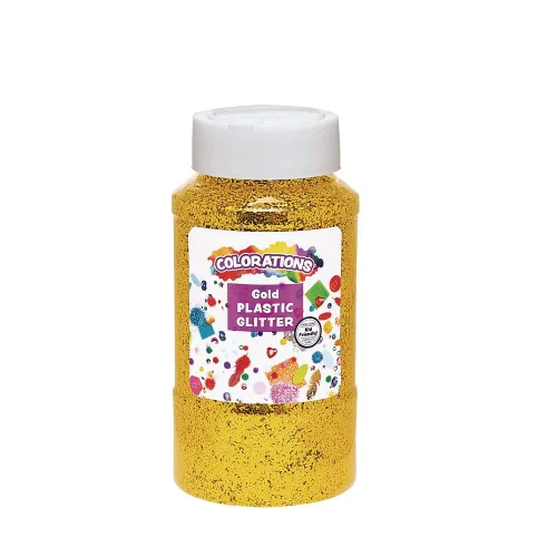 Miniatura 6 de Colorations Purpurina de plástico extra segura plateada de 1 libra para artes y manualidades plateado