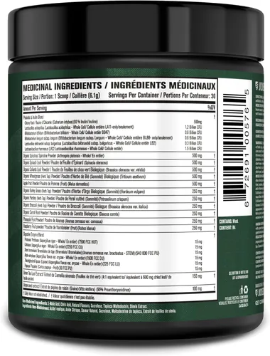 Miniatura 6 de Jacked Factory Green Surge Green Superfood - Bebida verde apta para dieta cetogénica con espirulina, hierba de trigo y cebada, verduras orgánicas