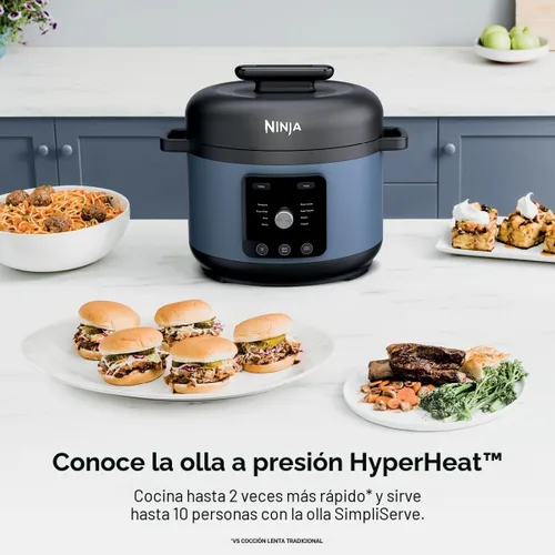 Miniatura 2 de Ninja HyperHeat - Olla a presión eléctrica 9 en 1 Olla múltiple de 6.5 cuartos de galón con salteado/salteado, olla de cocción lenta, olla Macaron