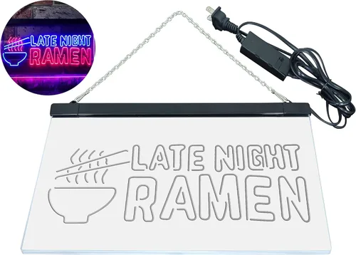 Miniatura 8 de ADVPRO Letrero de neón LED de doble color para ramen japonés de ramen, azul y rojo, 12 "x 8.5" st6s32-i3305-br