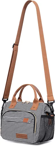 Miniatura 22 de TuErCao - Linda lonchera con forma de fresa para mujeres; bolsas de almuerzo para el trabajo, lonchera pequeña con aislamiento para pícnic, viaje