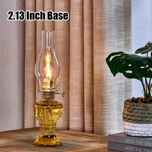 Miniatura 5 de Base de 2.13 pulgadas por lámpara de aceite de 6.5 pulgadas, reemplazo de chimenea, globo de queroseno alto, lámparas de aceite transparente, globo