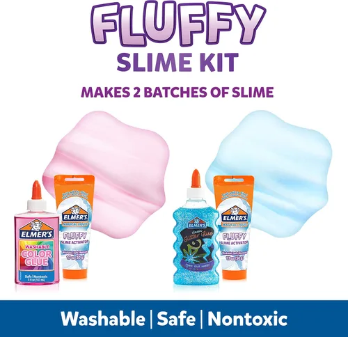 Miniatura 4 de Elmer's Kit de slime esponjoso, 4 unidades y suministros de kit de colección de slime, 6