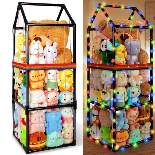 Miniatura 9 de Almacenamiento de Animales de Peluche Zoo Peluches Organizador de Almacenamiento de Juguetes Unicorn Castle PVC Soporte de Animales de Peluche