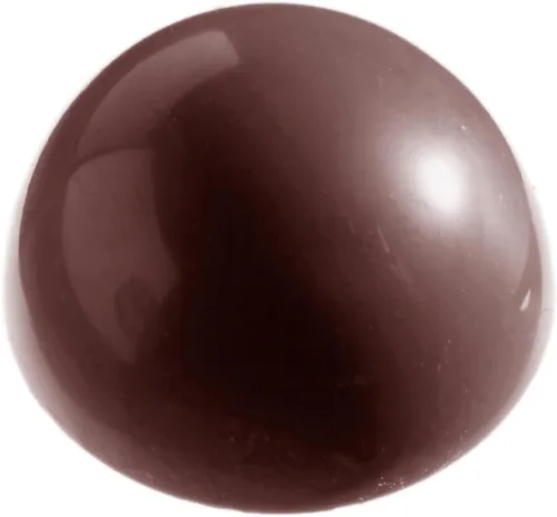 Chocolate World CW2251 Molde de caramelo de policarbonato con 12 cavidades hemisféricas, cada una de 1.969 in de diámetro x 0.984 in de alto