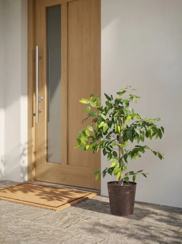 Miniatura 7 de LCG Florals - Árbol artificial de ficus de 4 pies en maceta de metal de cobre, planta de interior sintética con tronco de madera real, totalmente