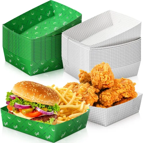 Miniatura 7 de Sawysine Paquete de 36 platos de fútbol grandes para fiestas de fútbol, bandejas de papel de 5 libras, nachos, botes de comida, cuencos desechables