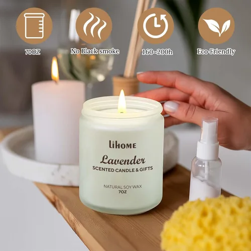 Miniatura 4 de Velas de regalo para mujeres, vela de cera de soja natural para el hogar perfumada perfecta para Navidad, cumpleaños, día de la madre, velas