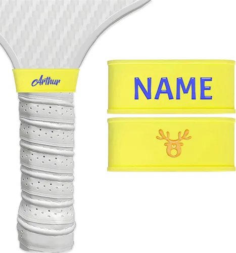 Miniatura 9 de 2 bandas de nombre personalizadas de paleta de pickleball, accesorios personalizados de paleta de pickleball para cinta de agarre seguro, bandas