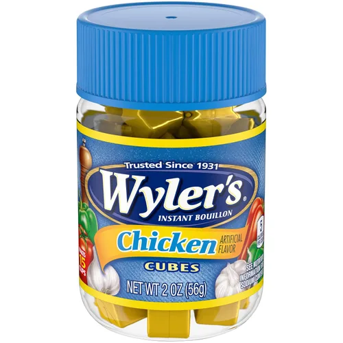 Miniatura 12 de Wyler's Cubos de caldo instantáneo de carne de res (tarro de 3.25 onzas)