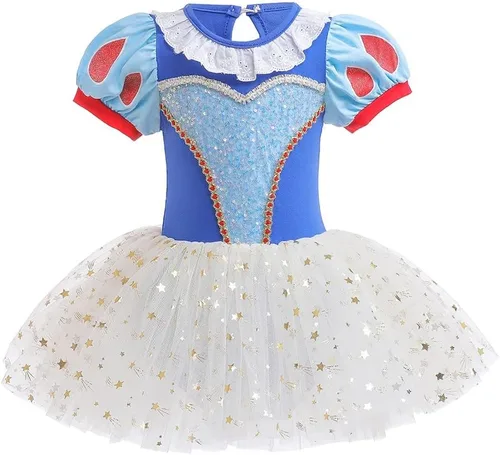 Miniatura 24 de MYRISAM - Maillots de princesa para niñas, tutú de ballet, vestido de bailarina con falda, para cumpleaños, fiesta elegante, disfraces de Halloween