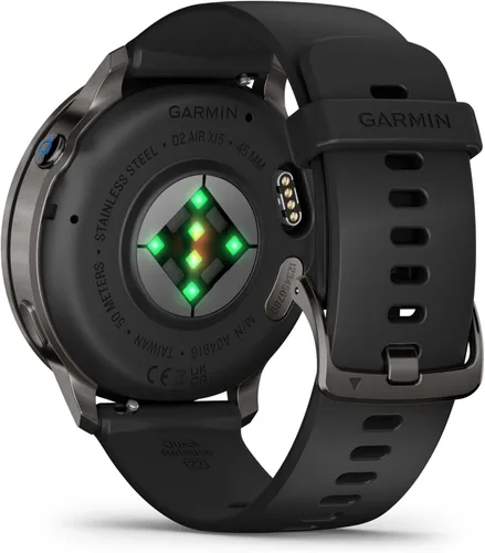 Miniatura 7 de Garmin D2™ Air X15, reloj inteligente de aviador versátil con GPS, linterna LED, características de salud y fitness, clima de aviación, Pizarra