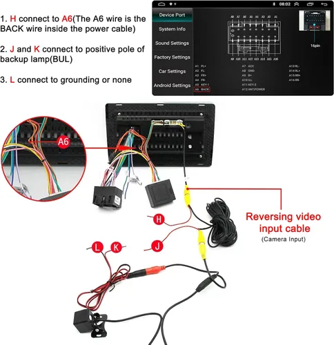 Miniatura 8 de Cámara de visión trasera para automóvil, cámara de marcha atrás HD 170° gran angular 12 LED visión nocturna, para RV, camiones, remolque, SUV