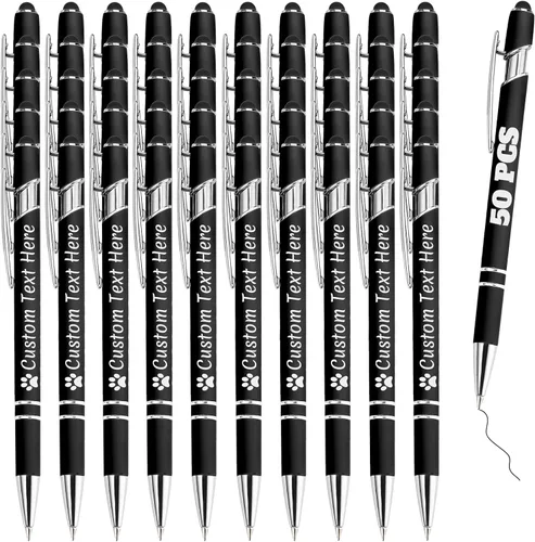 Miniatura 55 de Bolígrafos personalizados con grabado de nombre personalizado, bolígrafos de punta de lápiz con punta de lápiz personalizada, bolígrafos de Azul