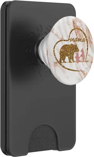 Miniatura 7 de Enchufe de oro rosa con diseño de oso de mamá con 2 cubos de corazón para regalos – PopSockets agarre y soporte para teléfonos y tabletas