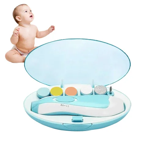 Lima de uñas eléctrica para bebé, juego de cortaúñas seguro, herramientas para cortar uñas, juego de manicura para recién nacidos, niños y niños