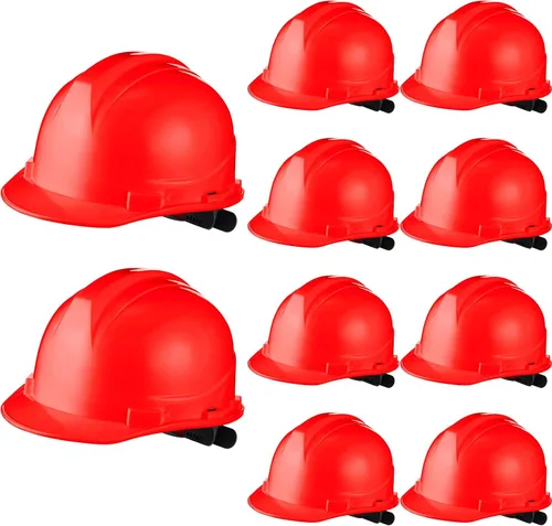 Miniatura 9 de Leumoi 10 piezas de casco de suspensión, casco duro de construcción para seguridad, estilo gorra de trinquete con correas de corona autoajustables