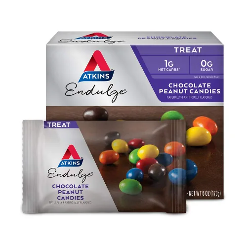 Miniatura 10 de Atkins Endulge Treat, caramelos de mantequilla de maní, 2g de carbohidratos netos, 2g de azúcar, relleno cremoso de mantequilla de maní, bajo