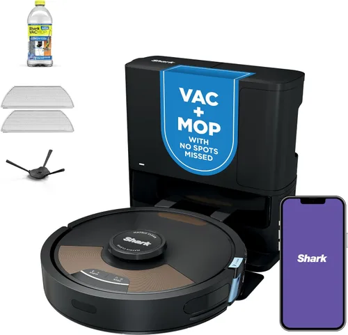 Shark Matrix Plus Robot Aspiradora y Trapeadora 2 en 1 con Trapeado Sónico, Matrix Clean, Mapeo del Hogar, Base de Autovaciado HEPA sin Bolsa,