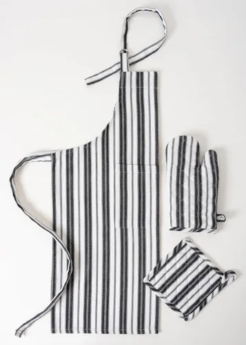 Miniatura 17 de Juego de guantes de horno y soportes para ollas - Guantes resistentes al calor duraderos - Mitones gruesos para cocina - Adecuados para cocinar