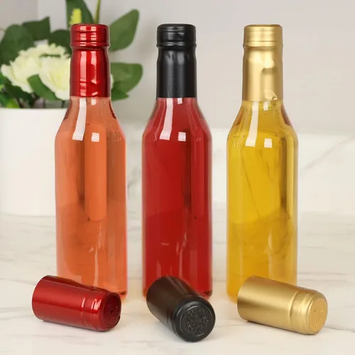 Miniatura 3 de Pellah - Botellas y tapas de plástico PET, 12 onzas, 12.7 fl oz, con tapas de cierre de tornillo y sellos termorretráctiles negros, para salsa