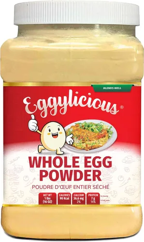 Miniatura 7 de Polvo de yema de huevo Eggylicious, proteína en polvo natural seca, hecha de huevos frescos, pasteurizada, para batidos, sin transgénicos, sin