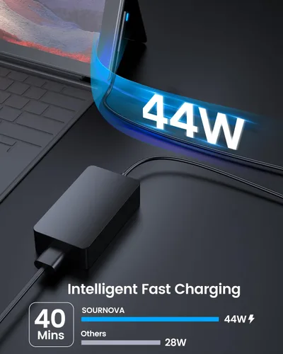 Miniatura 2 de Microsoft Surface - Adaptador de fuente de alimentación de 44 W, compatible con Surface Go 2, Laptop Go 3, Book 2, Pro 7, Pro X, funciona con 36 W