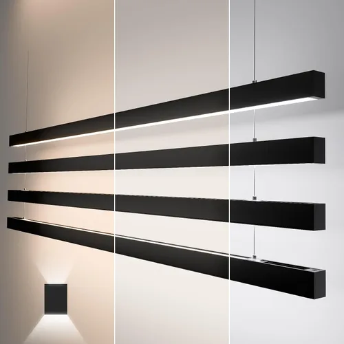 Miniatura 18 de Luz lineal LED de 4 pies, luz arriba y abajo de 50/45/40/35/30W, CCT de 3000/4000/5000K, luminarias lineales comerciales y residenciales