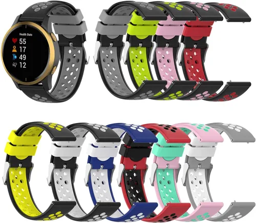 Miniatura 2 de FitTurn Bandas de liberación rápida con agujero transpirable de 0.787 in compatibles con Garmin Approach S40/Forerunner 245 645 165