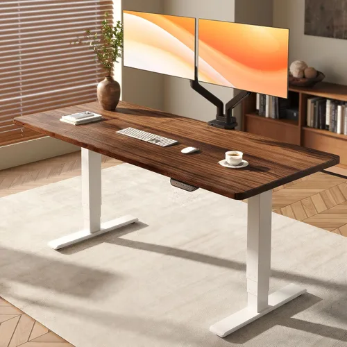 Miniatura 19 de FLEXISPOT E6 MAX - Escritorio de pie de 3 etapas de madera maciza con doble motor de 48 x 24 pulgadas, capacidad de peso de 330 libras, escritorio