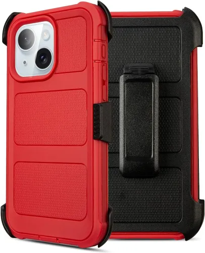 Miniatura 8 de para Funda Defender iPhone 13 con Clip, para Funda Holster iPhone 13 con Soporte, para Funda Resistente iPhone 13 de Dos Capas de Protección, Negro