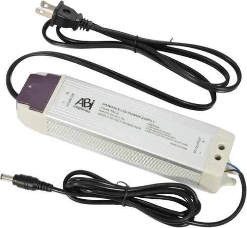 ABI controlador de fuente de alimentación Triac de 12 V, regulable, para tira de luces ledes flexible (funciona con reguladores de pared estándar).,