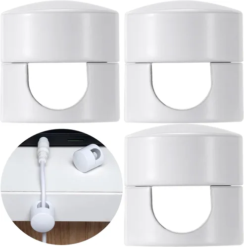 Miniatura 31 de SmallCat 6 juegos de soportes de cargador para cables, soportes de anclaje de cable ajustables negros, clips de cable de metal adhesivos