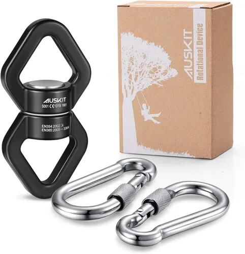 Miniatura 10 de Giradisco Negro Azul, Dispositivo Giratório de 30 kN, Accesorio de Colgar Más Seguro