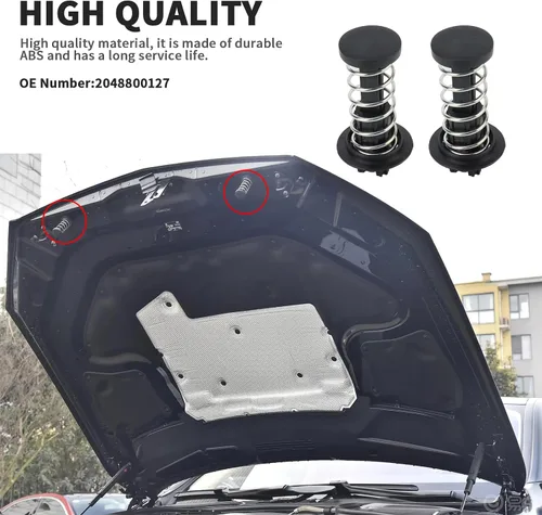 Miniatura 2 de 2048800127 Resorte de Seguridad de Gancho de Capó 2007-2020 para Mercedes W204 X204 W212 C300 C350 E550 GLK350 Reemplazo # 2048800127 A2048800127