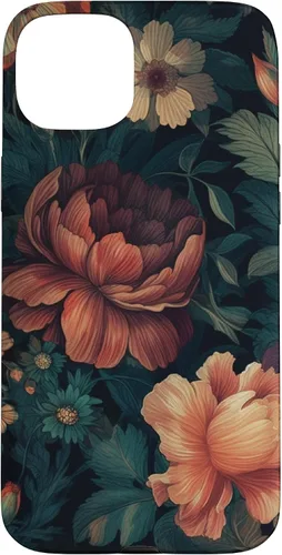 Miniatura 9 de Vintage Dark Flower Pattern Moody Floral Case for iPhone 17