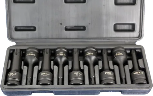 Miniatura 2 de TMAX 9 pc Torx Plus IP 3 pulgadas largo 6 puntos negro Impact Bit Socket Set 1/2 pulgadas Square Drive Auto reparación herramienta