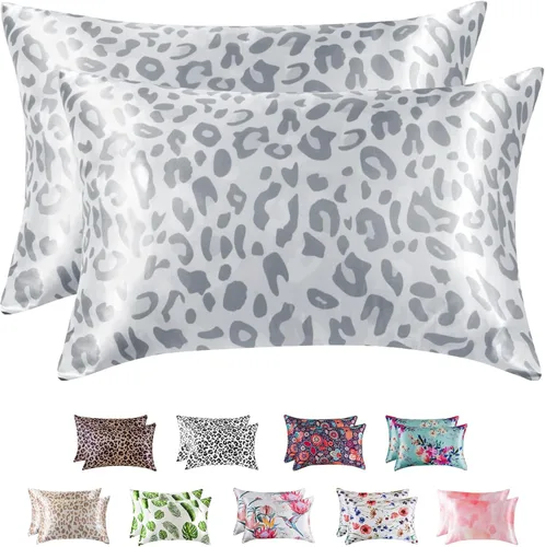 Miniatura 29 de MR&HM - Funda de almohada de satén 16- verde floral
