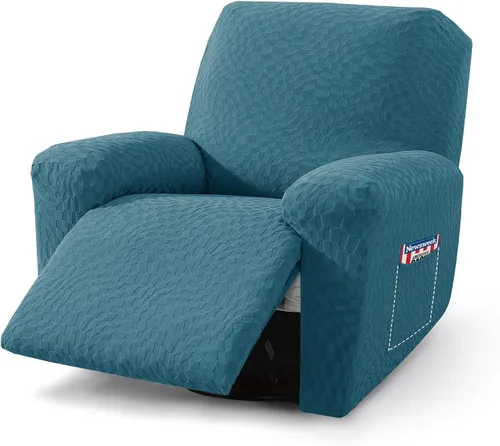 Miniatura 24 de ZNSAYOTX 2026 Funda elástica para sillón reclinable de 3 piezas (61 cm-94 cm) Fundas súper suaves para silla reclinable con bolsillo grande y lazos