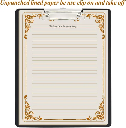 Miniatura 3 de Papel de carta con rayas vintage, papel estacionario para escribir cartas, 50 hojas de líneas y diseño de borde antiguo para papeles de escritura