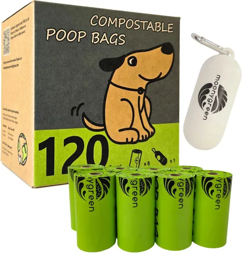 Miniatura 10 de 60 bolsas compostables para excrementos de perro, extragruesas, a prueba de fugas, sin perfume, ecológicas, 9 x 13 pulgadas